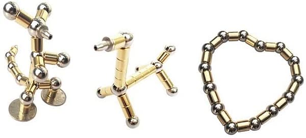 Magnetic Fidget Pen, Sculpture Building Toys, Relieving Stress Boredom ADHD Autism, Adult and Children Stress Relief Creative Magnetic Pen (Gold)