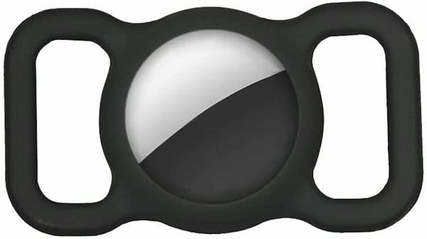 Silicone Pet Protective Case for Airtag Loop Apple GPS Finder Dog Cat Collar AU (Black)