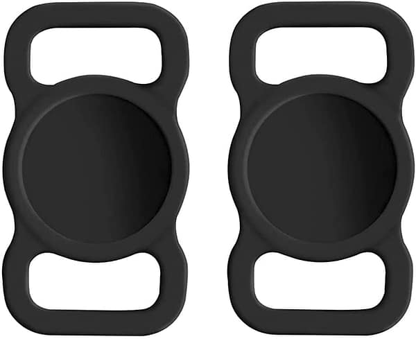 WeforU 2 Pack Dog Collar Holder for AirTag, Pet AirTag Protector Cover for Dog Cat
