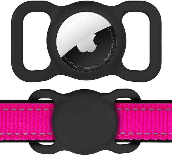 New Apple Airtags Case for Pet Collar, Pet Loop Holder Air Tag, Dog Cat Collar Loop Anti-Lost Locator, Bluetooth Locator Tracker for Pet Dog Cat Collar (2 PCS)