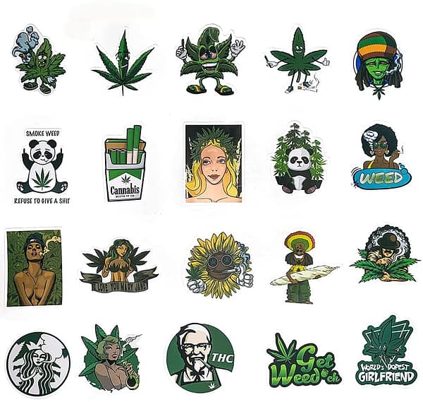 100-Pcs Cool Adult Stickers for Laptop Computer Accessories, Vinyl Waterproof Stickers for Hydroflask Water Bottles Phone Skateboard Guitar Bicycle Cars Bumper Room Decor Decals