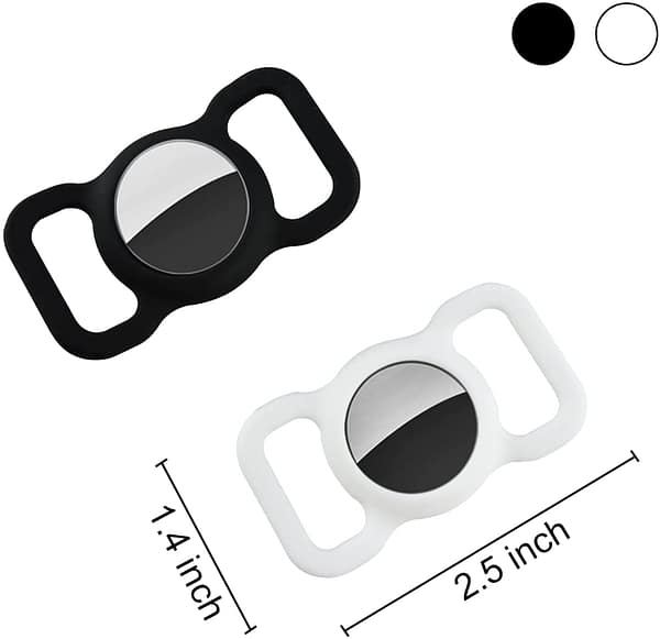 New Apple Airtags Case for Pet Collar, Pet Loop Holder Air Tag, Dog Cat Collar Loop Anti-Lost Locator, Bluetooth Locator Tracker for Pet Dog Cat Collar (2 PCS)