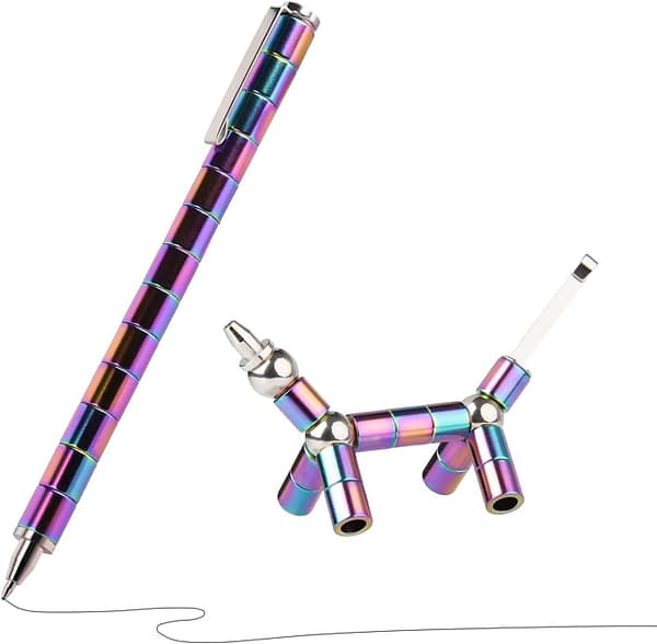Decompression Magnetic Metal Pen, Eliminate Pressure Fidget Gadgets, Multifunction Writing Magnet Ballpoint Pen, Kids or Friends