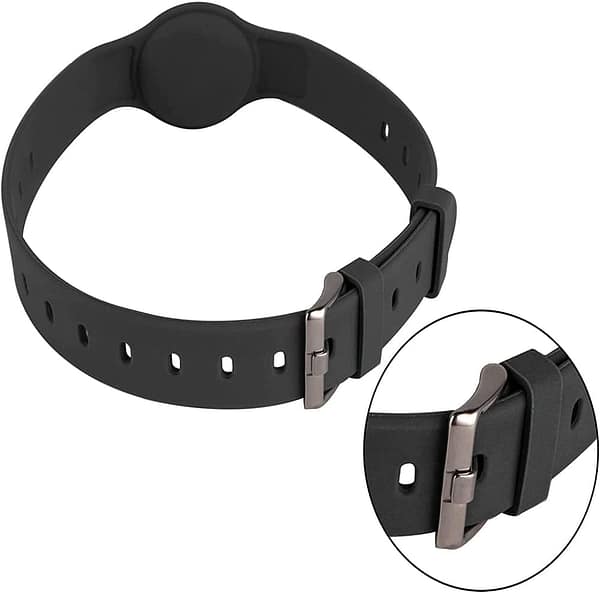 Pyhot Black AirTag Holder, Adjustable Anti-Lost Soft Silicon Lightweight Pet Collar for AirTag 2021