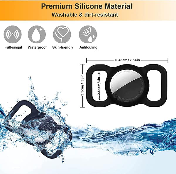 New Apple Airtags Case for Pet Collar, Pet Loop Holder Air Tag, Dog Cat Collar Loop Anti-Lost Locator, Bluetooth Locator Tracker for Pet Dog Cat Collar (2 PCS)