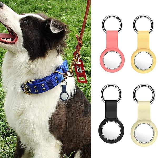 Silicone Protective Cover for Airtags, Tracker Holder with Keychain, Bluetooth Finder Case,   Anti-Scratch Protective Skin Cover ?for Tracker Bluetooth Tracker Accessories, Mini Easy To   Carry (4Pcs)