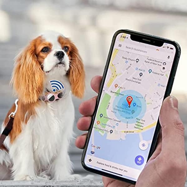 Airtag Dog Collar Pet Collar Dog Silicone Protective Cover Collar Cat Pet Loss Prevention Collar Tracker Locator Silicone Case Suitable for AirTags