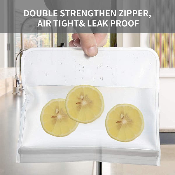 17 PCS Reusable Freezer Bags for Food Storage, BPA Free Storage Bags Extra Thick Sandwich Leakproof Eco-Friendly Ziplock Baggies for Foods Storage Kitchen Tools & Gadgets Organizers Lunch Boxes