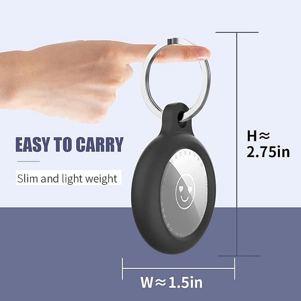 4 Pack Waterproof AirTag Holder,Protective Case for Airtags, Anti-Scratch Silicone Case Cover Tracker Holder Compatible with Apple Airtag, Keychain Accessories for Air Tag (2021)