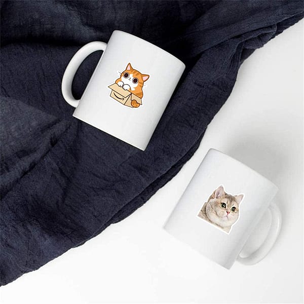 Cute Cats Sticker 50 Pack for Kids Adult Teens Waterproof Vinyl Stickers for Laptop Water Bottle Phone Decor