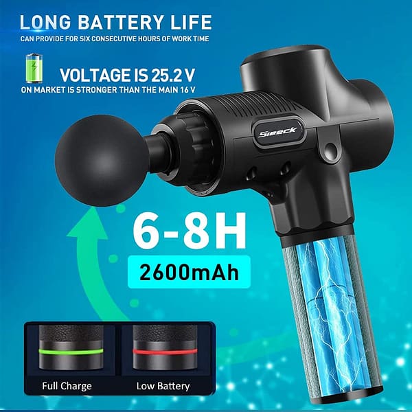 Professional Muscle Massage Gun,Powerful Electric Handheld Deep Muscle Percussion Massager,Super Quiet Cordless 30 Speeds 7 Massage Heads, Muscle Body Pain Relief & Relax