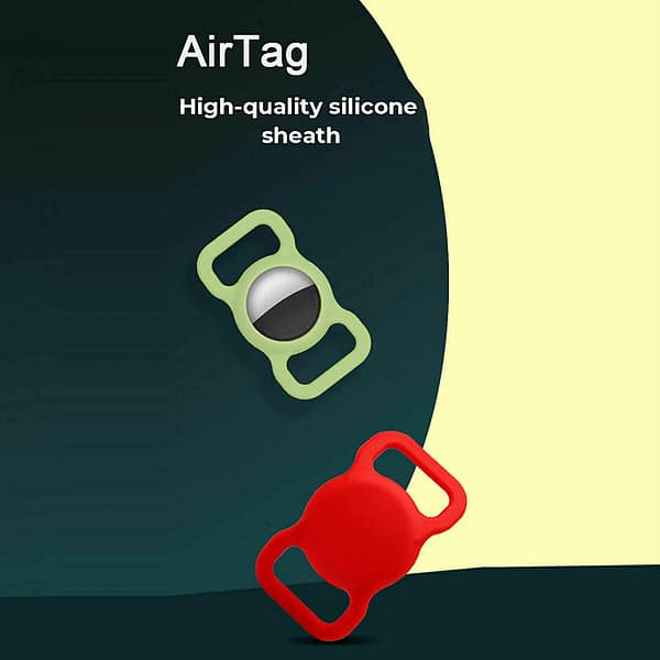 Silicone Pet Protective Case for Airtag Loop Apple GPS Finder Dog Cat Collar AU (Black)