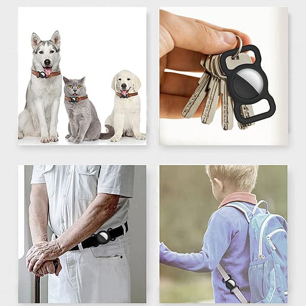 New Apple Airtags Case for Pet Collar, Pet Loop Holder Air Tag, Dog Cat Collar Loop Anti-Lost Locator, Bluetooth Locator Tracker for Pet Dog Cat Collar (2 PCS)