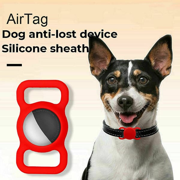 Silicone Pet Protective Case for Airtag Loop Apple GPS Finder Dog Cat Collar AU (Black)