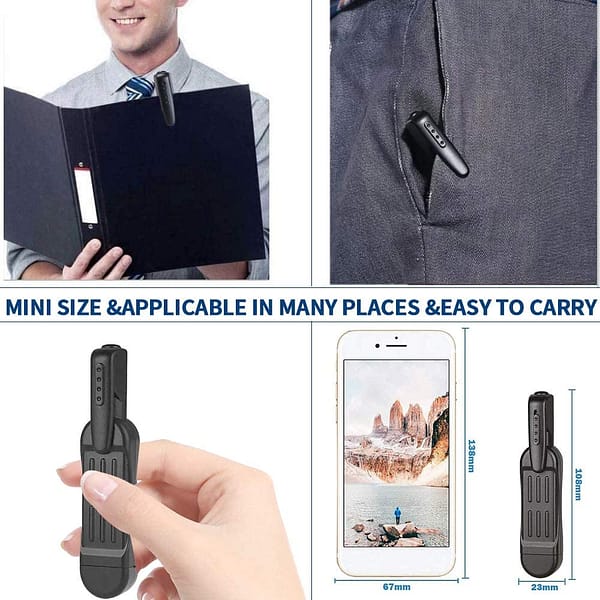 Clip 1080P HD Camera Lapel Camera for Classroom Learning Home Office Care Personal