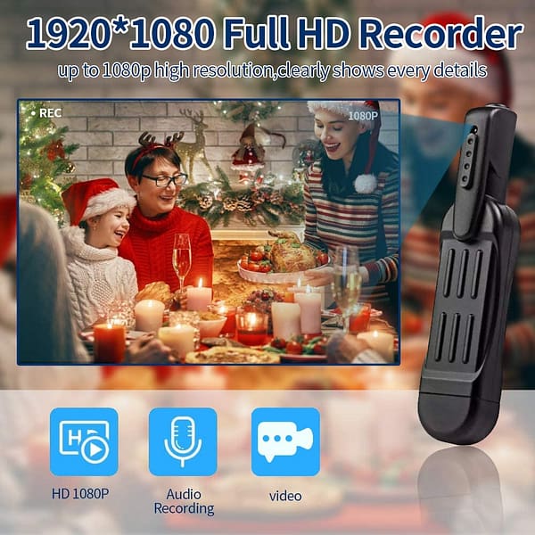Clip 1080P HD Camera Lapel Camera for Classroom Learning Home Office Care Personal