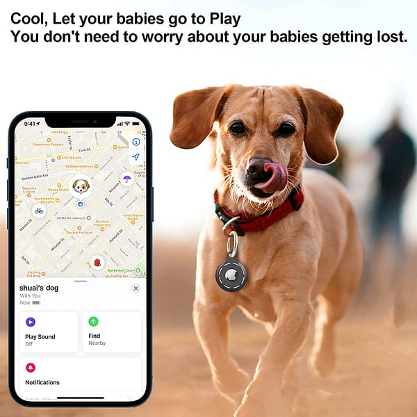 AirTag Holder Soft Silicone AirTag case 4 Pack AirTag Keychain Accessories Easy to Attach to Wallets, Keys, Pet Collars (Black)