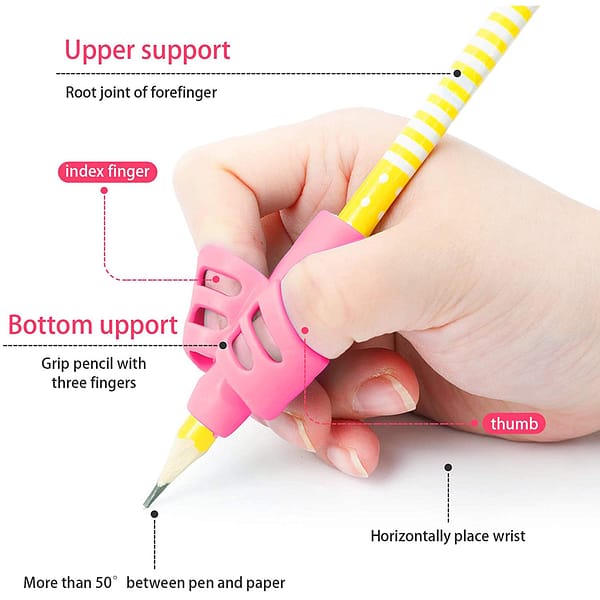 EMLIMNY Pencil Grips for Kids Handwriting - Toddler Pencil Grippers, Pen Grips Trainer for Beginners Preschoolers Kindergarten Children(4 Pack Pink, Green, Orange, Blue)