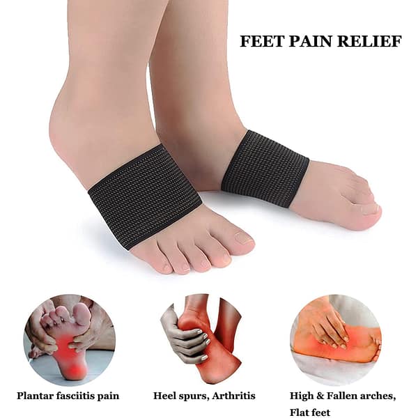 Copper Arch Support Sleeves (2PCS),Plantar Fasciitis Braces for Foot Care,Foot Compression Sleeve for Heel Spurs,Flat & Fallen Arches and High Arch Pain Relief,Arch Support Bands for Women & Men（nude）