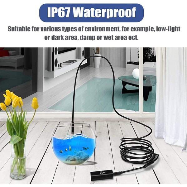 New Wireless Wifi Endoscope, Waterproof Flexible Borescope Inspection Camera 2.0 Megapixels for Android and Ios Smartphone, iPhone, Samsung, iPad