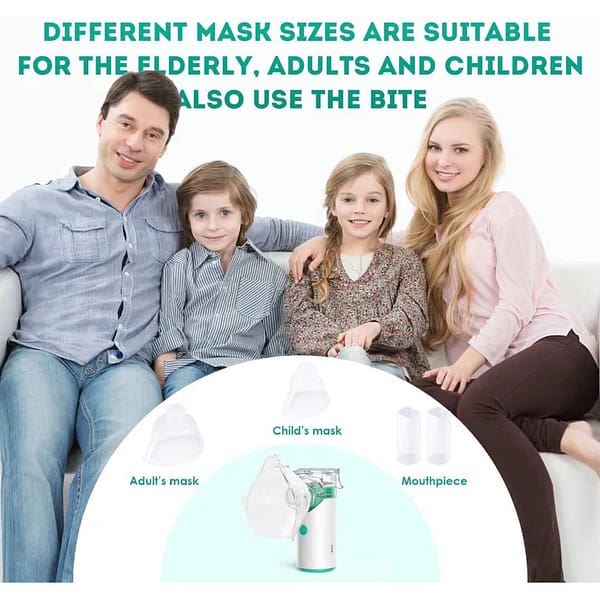 Portable Nebulizer, Nebulizer Machine for Adults & Kids, Handheld Nebuliser with Mouthpiece Adults&Chlid Masks, Breathing Treatment Machine Nebulizer for Travel and Home Use