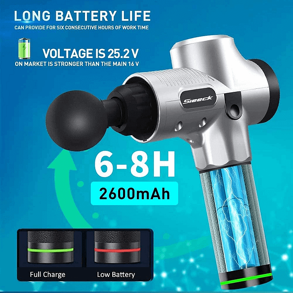 Massage Gun, Massage Gun Deep Tissue,Upgrade Percussion Muscle Massage Gun for Athletes, Handheld Deep Tissue Massager, Handheld Massager for Neck Back Pain Relief（White）