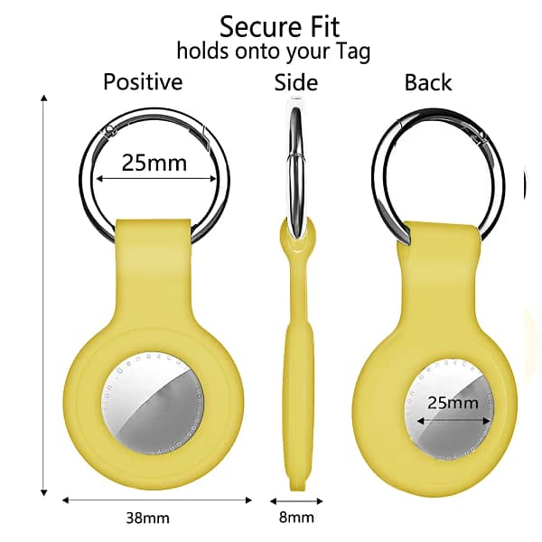 4 Pack AirTag Holder with Keychain -Sherry AirTag Case with Anti-Lost Keychain, Protective Air Tag, Item Finders, for Dog, Cat, Keys, Wallet, Backpacks