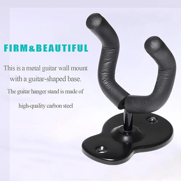 Guitar Wall Mount Hangers 3 Pack, Guitar Style Wall Holders Hooks Stands for Acoustic Electric Bass Classical Ukulele Guitars Emlimny