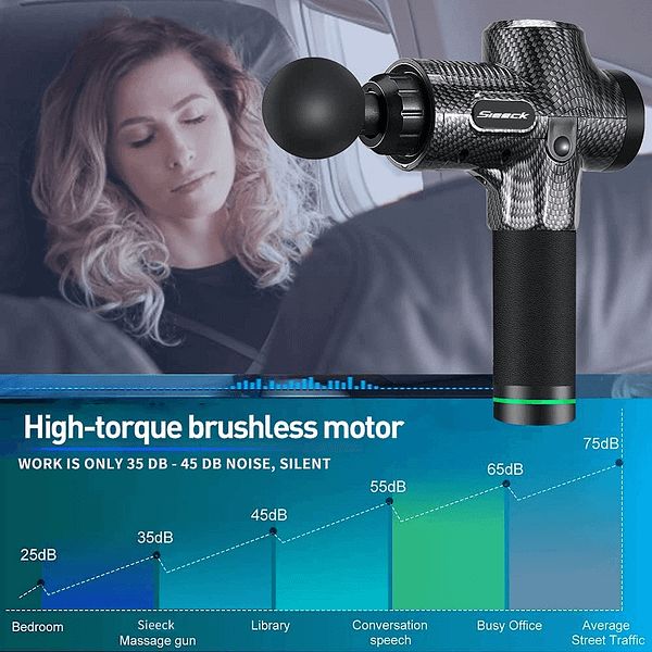 Massage Gun, Massage Gun Deep Tissue,Upgrade Percussion Muscle Massage Gun for Athletes, Handheld Deep Tissue Massager, Handheld Massager for Neck Back Pain Relief