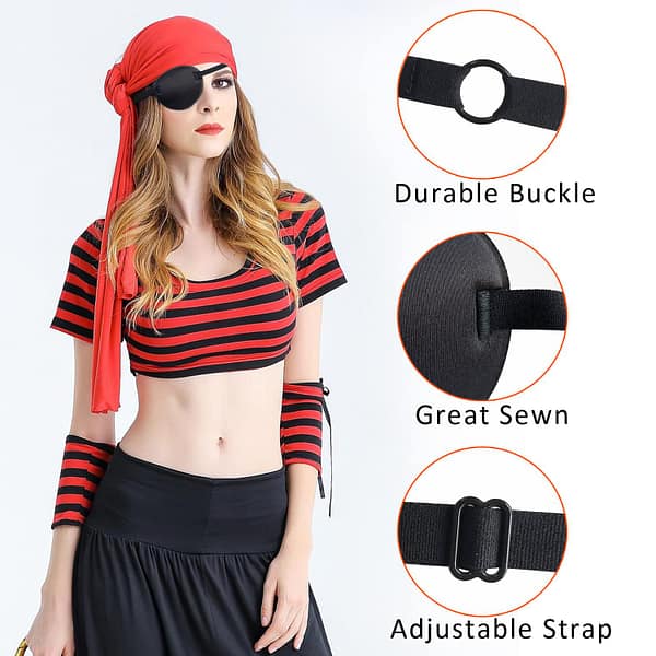2PCS Eye Patch, Adjustable Eye Patches, Medical Eye Patch, Amblyopia Lazy Eye Patches for Left or Right Eyes, Black 2.95 x 2.76 inches