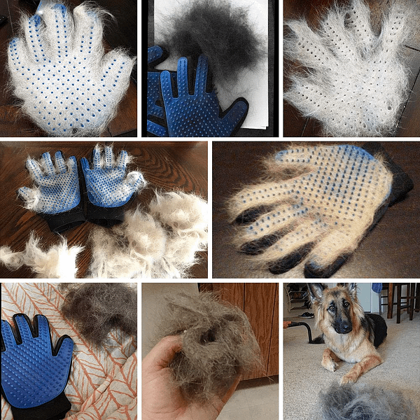 【Upgrade】Pet Grooming Gloves - Sherry Cat Brushes Gloves for Gentle Shedding - Deshedding Efficient Pets Hair Remover Mittens - Dog Washing Gloves for Long and Short Hair Dogs & Cats & Horses -1 Pair