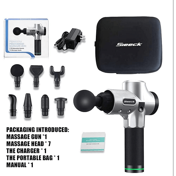 Massage Gun, Massage Gun Deep Tissue,Upgrade Percussion Muscle Massage Gun for Athletes, Handheld Deep Tissue Massager, Handheld Massager for Neck Back Pain Relief（White）