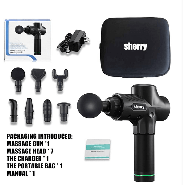 Massage Gun, Massage Gun Deep Tissue,Upgrade Percussion Muscle Massage Gun for Athletes, Handheld Deep Tissue Massager, Handheld Massager for Neck Back Pain Relief - Black