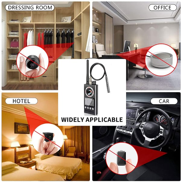 Upgraded Hidden Spy Camera Detector Anti Spy Device Detector & Bug Detector GPS Tracking Finder Hidden Device Detector Rf Signal Detectors Automatic Scanning