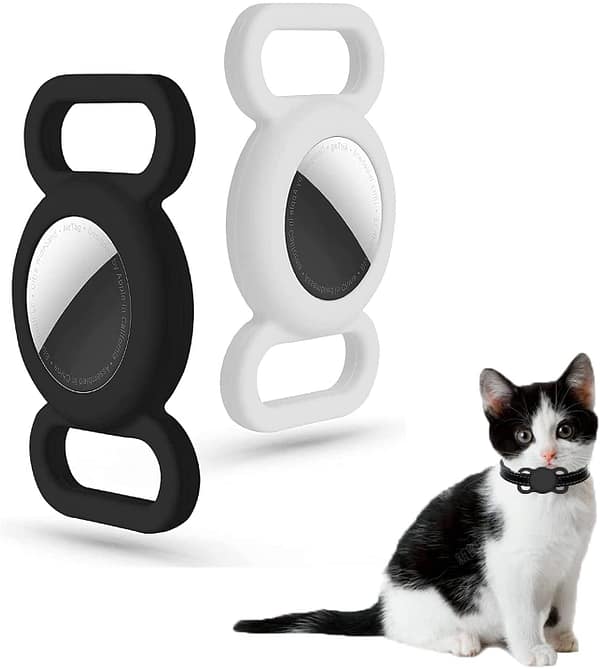 New Apple Airtags Case for Pet Collar, Pet Loop Holder Air Tag, Dog Cat Collar Loop Anti-Lost Locator, Bluetooth Locator Tracker for Pet Dog Cat Collar (2 PCS)
