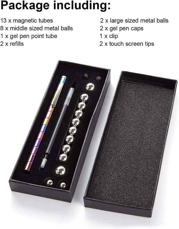 Decompression Magnetic Metal Pen, Eliminate Pressure Fidget Gadgets, Multifunction Writing Magnet Ballpoint Pen, Kids or Friends